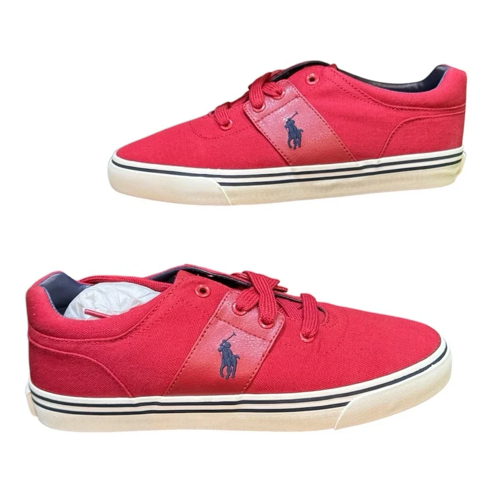 Polo Ralph Lauren Hamilton canvas sneakers in Devon red Size 7.5